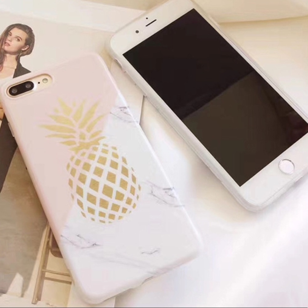 NEW iPhone 6/6s/6+/6s+ Soft Marble Pineapple Case - Picture 3 of 5